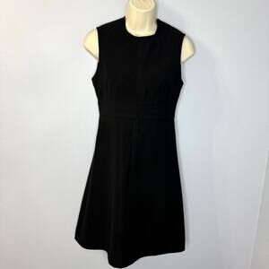 Louis Vuitton Uniformes Black A-line Mini Dress Classic Office Sz 32 - 2